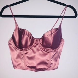 Pink Silk Bustier